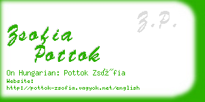 zsofia pottok business card